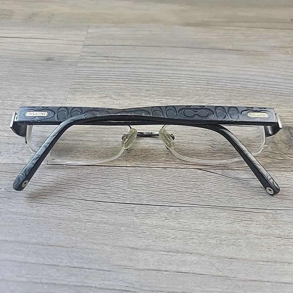 Coach SUZANNA 246 Dark Gunmetal Half‎ Rim 50-17-135 Eyeglasses FRAMES ONLY